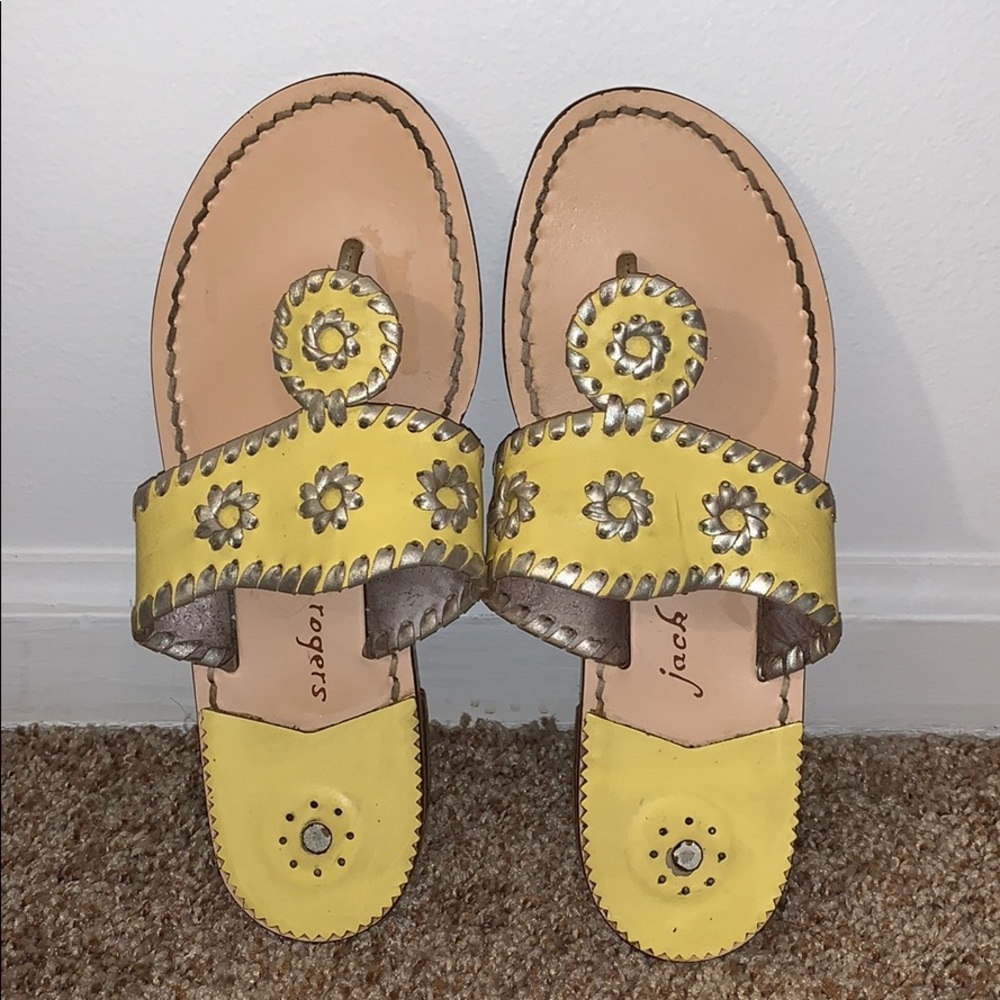 Jack Rogers Palm Beach Yellow Girls Sandal